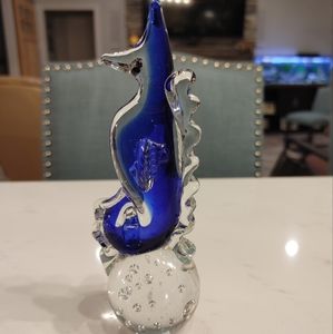 Glass Seahorse Paperweight/Decor